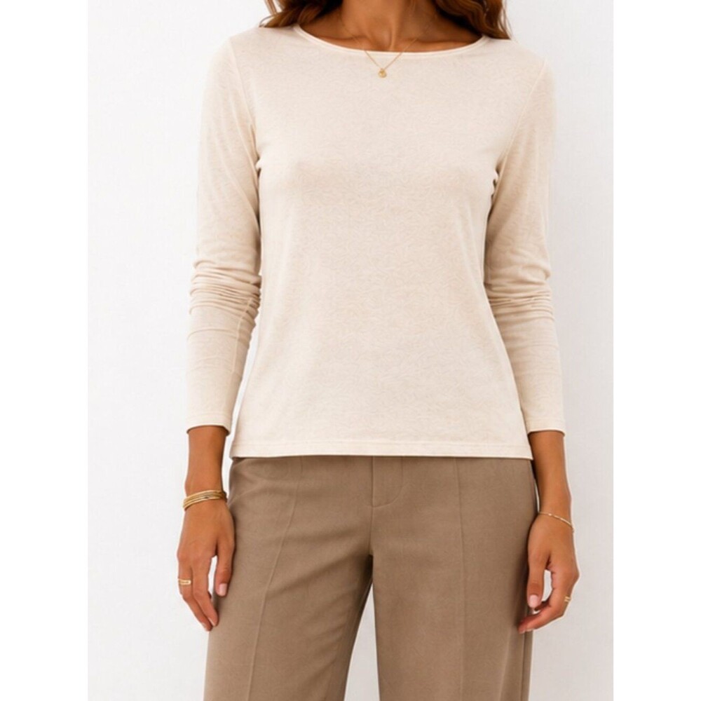 J. crew Collection sheer wool-blend long-sleeve T-shirt Womens Size Small NWT